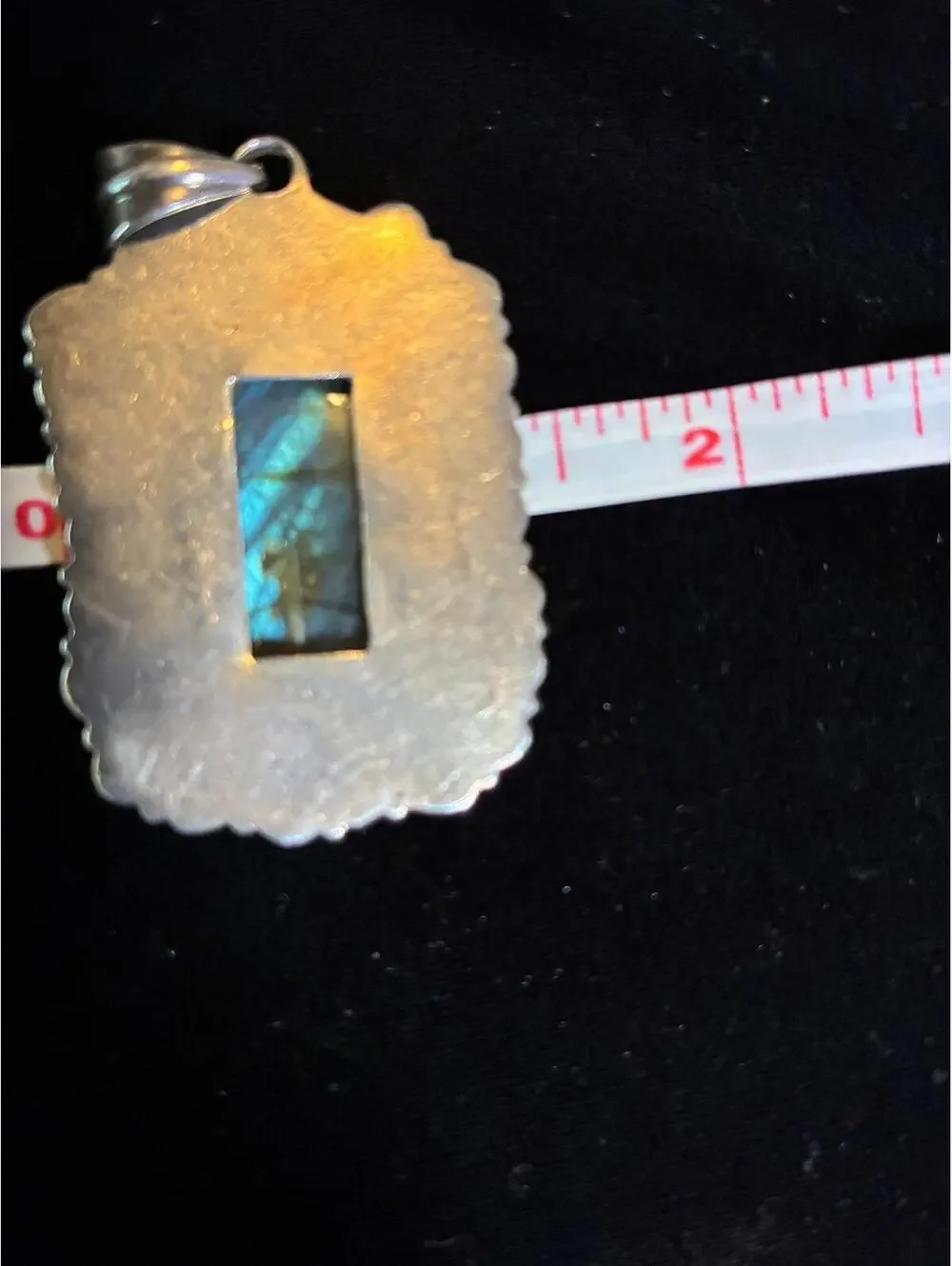 Vtg Sterling Labradorite pendant